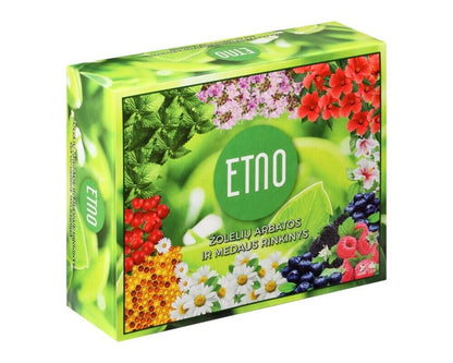 ETNO Natural Herbal Tea Infusion Variety Box With Honey (50 servings)