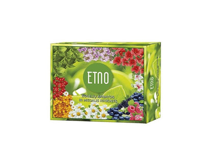 ETNO Natural Herbal Tea Infusion Variety Box With Honey (50 servings)
