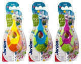 Jordan Kids 0-2 Years Soft Cleaning Toothbrush with Teething Ring