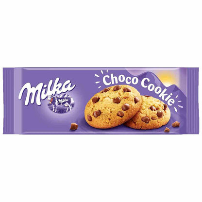 2 MILKA CHOCO COOKIES Crunchy Biscuits with Alpine Milk Chocolate Bits 135g