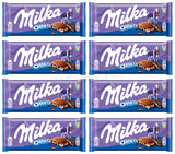 8 MILKA OREO Milk Chocolate Bars with Biscuit Pieces German Sweets 100g 3.5oz