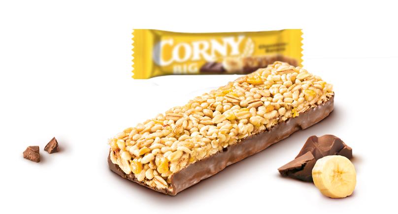 8 CORNY BIG Chocolate & Banana Healthy Energy Breakfast Cereal Bars 50g 1.8 oz