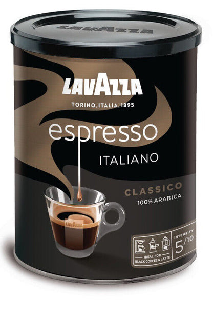 LAVAZZA ESPRESSO ITALIANO Classico Premium Ground Coffee Tin 250g 8.8oz