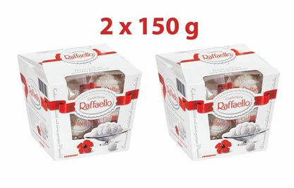 2 x FERRERO RAFFAELLO Crispy & Creamy Almond Coconut Candy Sweets 150g 5.3oz