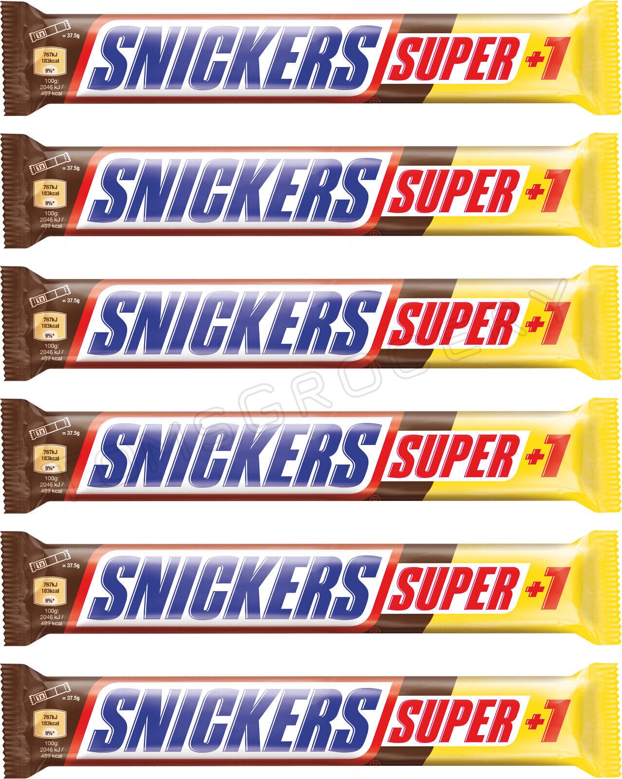 6 SNICKERS Chocolate Bars European Candy Snacks Treats 112.5g 3.9oz