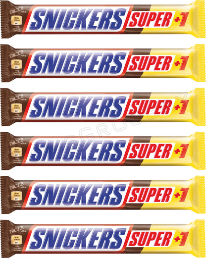 6 SNICKERS Chocolate Bars European Candy Snacks Treats 112.5g 3.9oz