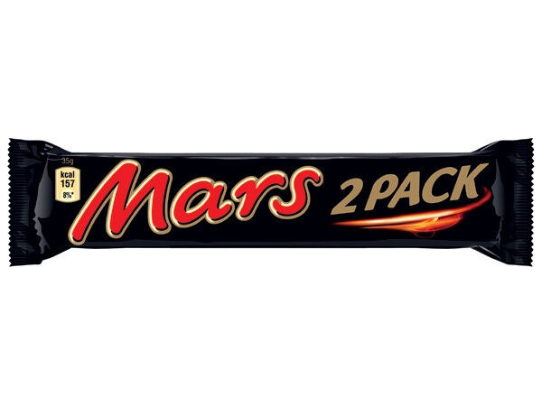 5 x MARS 2PACK Caramel and Nougat Chocolate Bars 69g 2.43oz