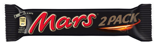 MARS 2pack Chocolate Bars with Nougat & Caramel Candy Sweets (box of 24)