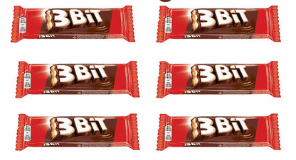 6 x 3BIT Milk Chocolate Covered Biscuit Bars European Candy Snacks 46g 1.6oz