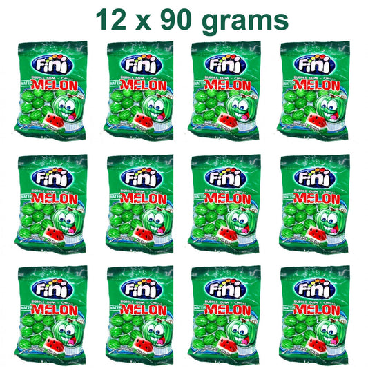 FINI Watermelon Bubble Gum Fizzy Seeds Filling Party Sweets Candy (pack of 12)