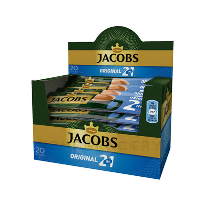 JACOBS Original 2in1 Instant Coffee Sachets Box (20 servings)