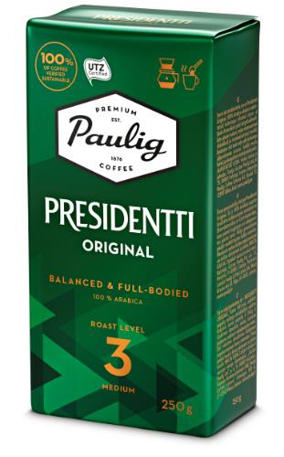 PAULIG PRESIDENTTI Original Ground Coffee 100% Arabica 250g 8.8oz