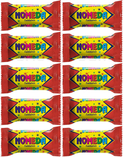 10 NOMEDA Crunchy Wafer Chocolate Bars with Peanuts & Apple Jelly 40g 1.4oz
