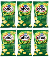 6 OHO DILL Flavor Puffed Salty Wheat Snacks Crisps 35g 1.23oz