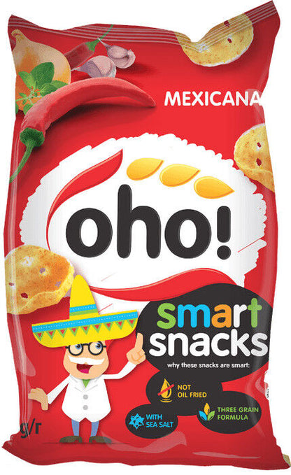 5 OHO MEXICANA Flavor Chips Low Fat Corn Snacks Crisps 60g 2.1oz