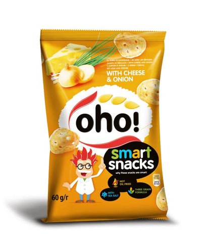 5 OHO CHEESE & ONION Flavor Chips Low Fat Corn Snacks Crisps 60g 2.1oz