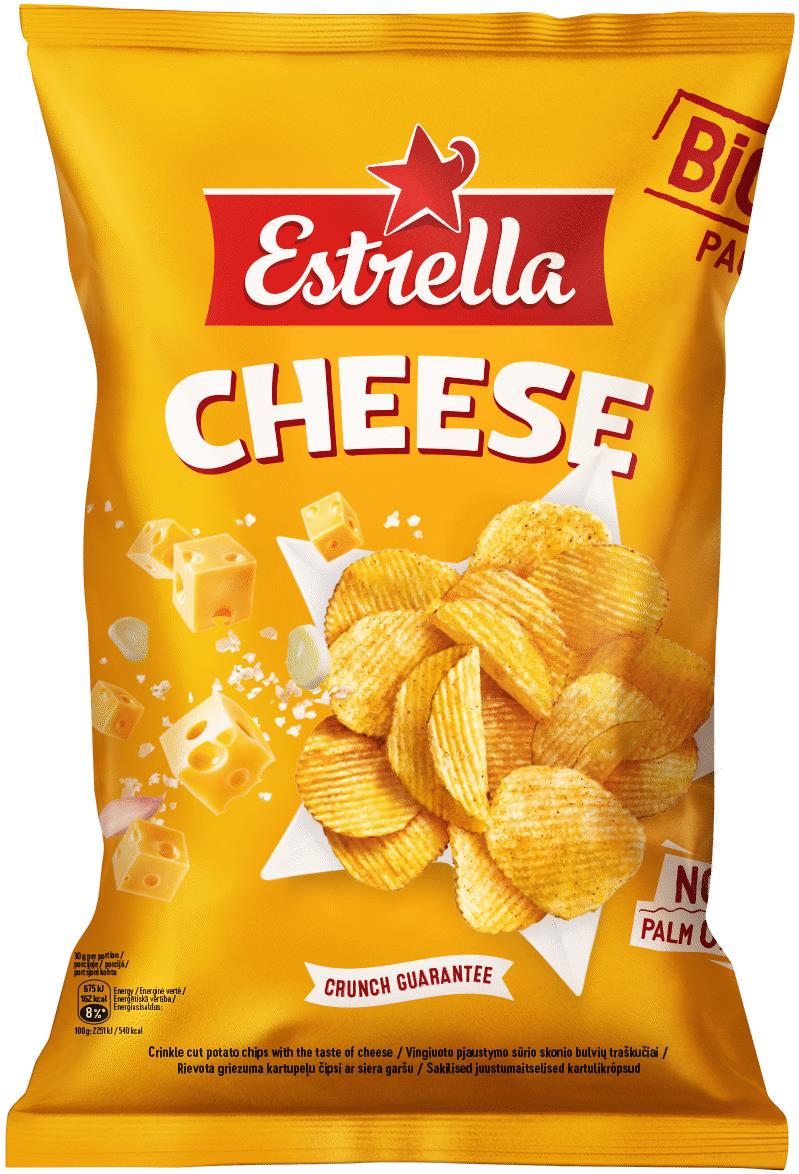 ESTRELLA CHEESE Flavor Potato Chips Crisps European Snacks 180g 6.3oz