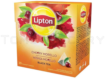 LIPTON Cherry Morello Flavor Tea Box 20 Silk Pyramid Bags