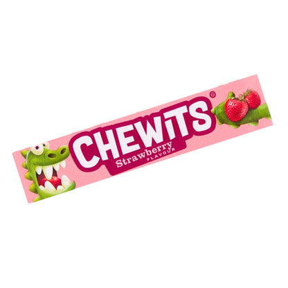 CHEWITS STRAWBERRY Flavor Chewy Candy BOX European Sweets 24x 30g 1oz