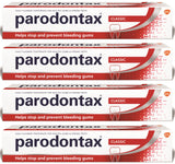 4 PARODONTAX CLASSIC Daily Toothpaste Tubes for Bleeding Gums 75ml
