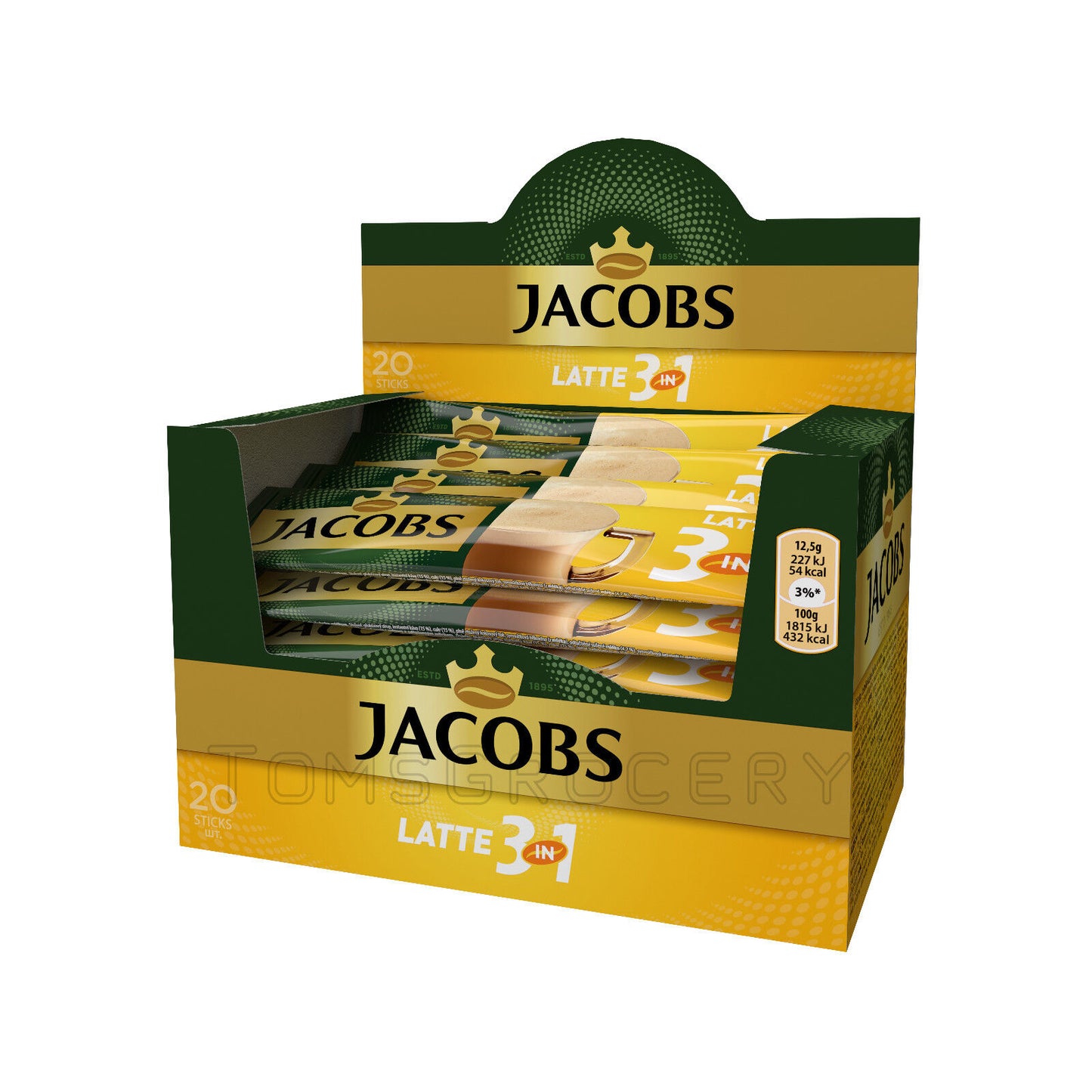 JACOBS LATTE 3in1 Instant Coffee Sticks (20 servings)