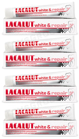 4 LACALUT WHITE & REPAIR Daily Toothpaste for Tooth Remineralization 75ml