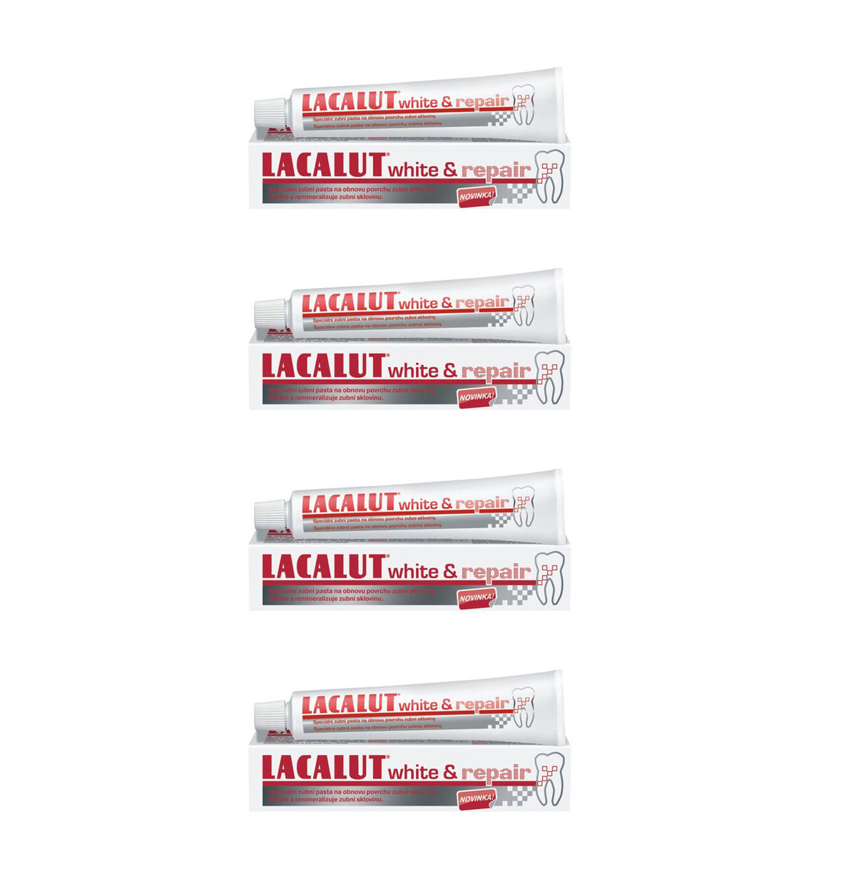 4 LACALUT WHITE & REPAIR Daily Toothpaste for Tooth Remineralization 75ml