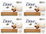 4 DOVE Pampering Beauty Cream Bar with Shea Butter & Warm Vanilla Scent 90g