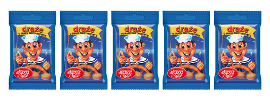 5 SKAWA SAILOR Dragee Bags White Chocolate Balls Sweet Cream Candy Treats 70g