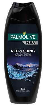 6 PALMOLIVE MEN REFRESHING 3in1 Shampoo Shower Gel Eucalyptus Oil Sea Salt 250ml