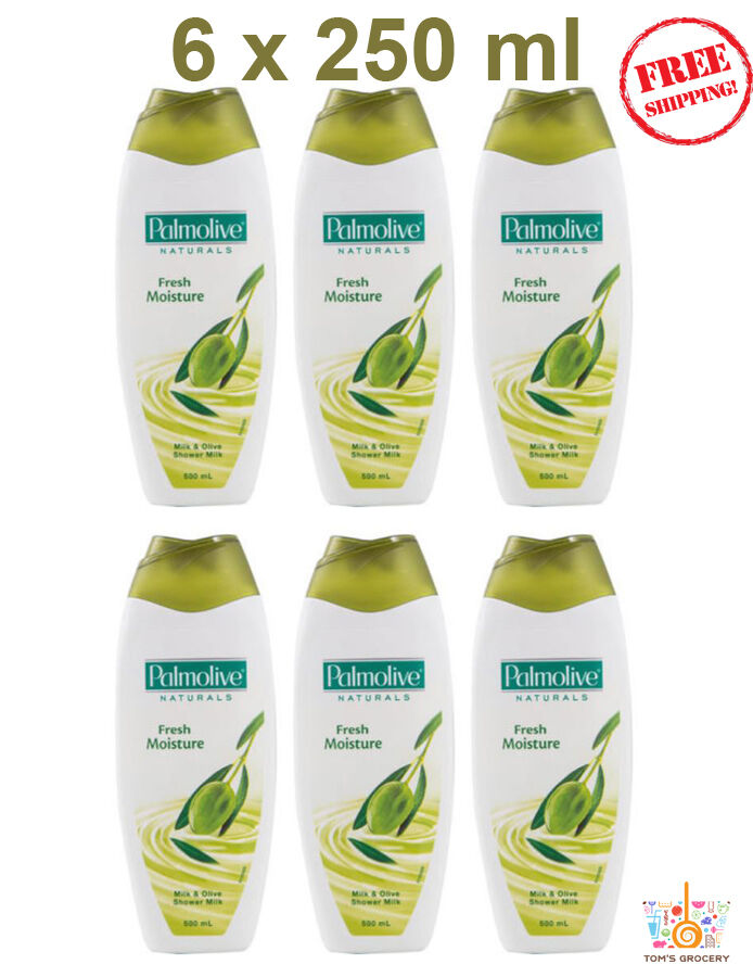 6 x Palmolive Fresh Moisture Nourishing Shower Milk with Olive Oil 250ml