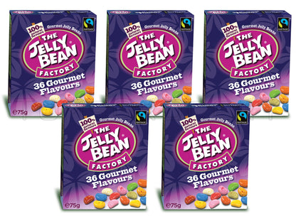 5 x JELLY BEAN Factory 36 Gourmet Flavor Amazingly Tasty Beans Candy 75g 2.7oz