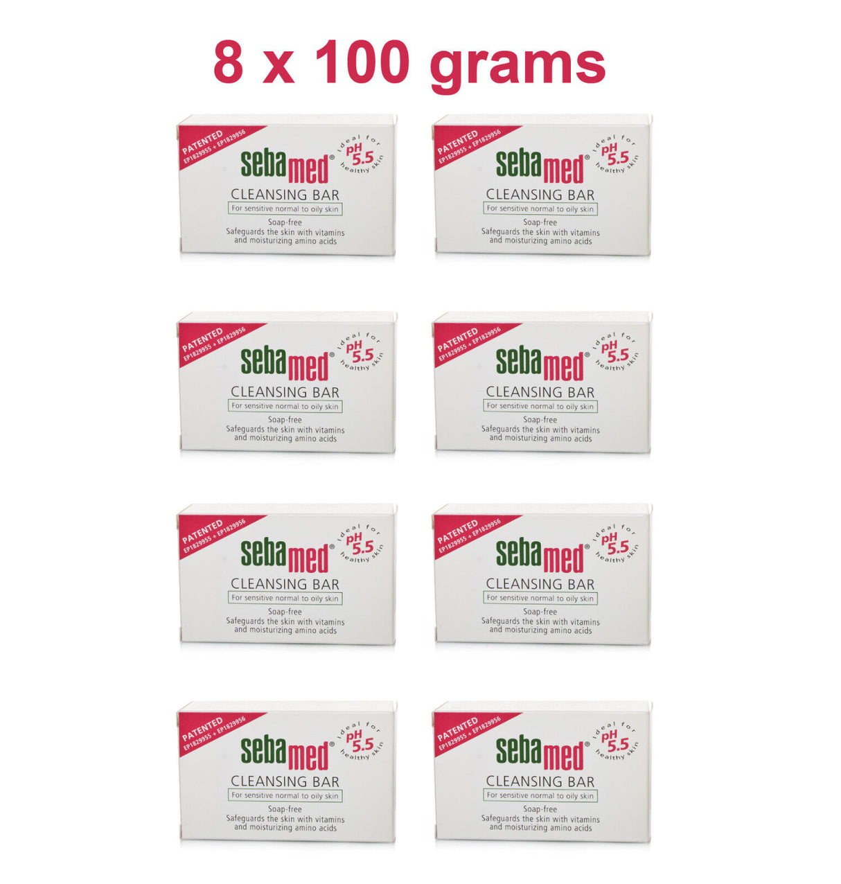 8 SEBAMED Bar Soap For Sensitive & Problematic Skin Soap-Free Moisturizing 100g