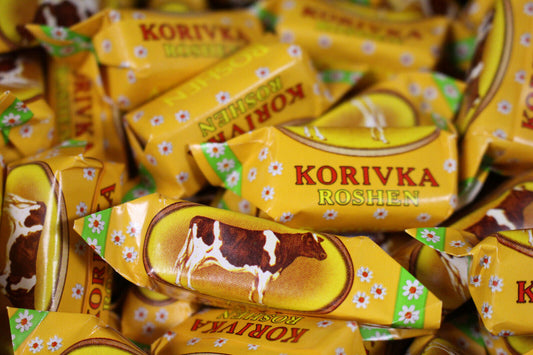 ROSHEN KORIVKA Original Retro Cow Milk Fudge Candy Ukrainian Sweets Gift Fillers