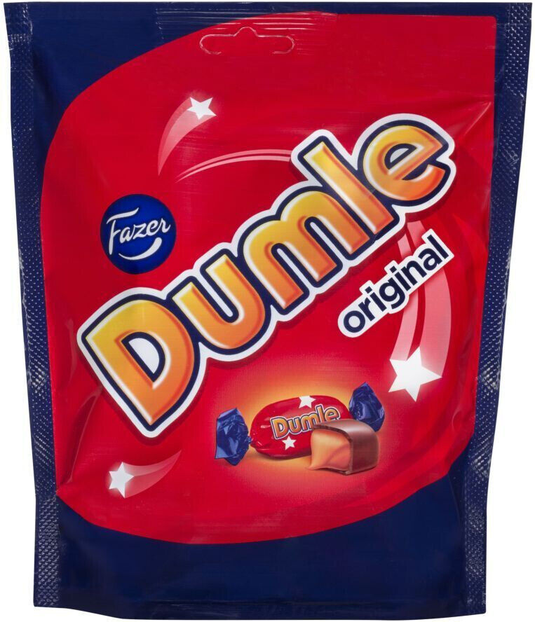 3 FAZER DUMLE Soft Toffee Sweets Covered with Milk Chocolate 120g 4.2oz