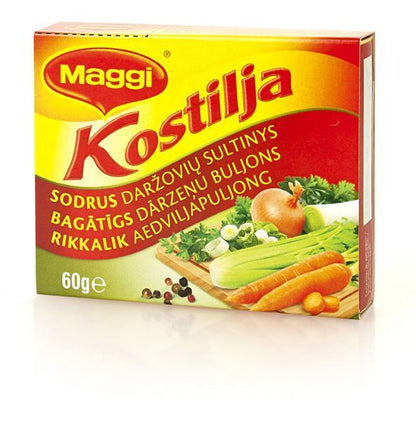 MAGGI KOSTILJA Chicken Vegetable Beef Mushroom Bouillon Broth Soup Cubes
