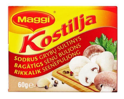 MAGGI KOSTILJA Chicken Vegetable Beef Mushroom Bouillon Broth Soup Cubes