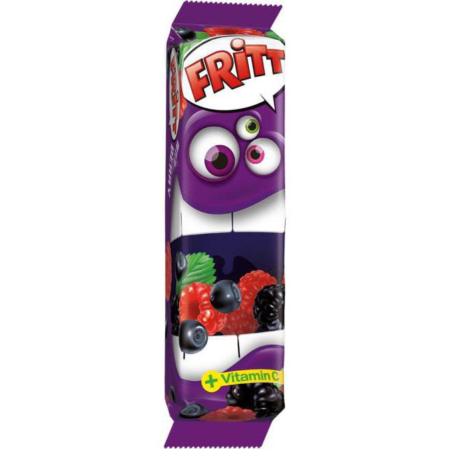 FRITT Wild Berry Flavor German Chewy Candy Stripes with Vitamin C 70g 2.5oz