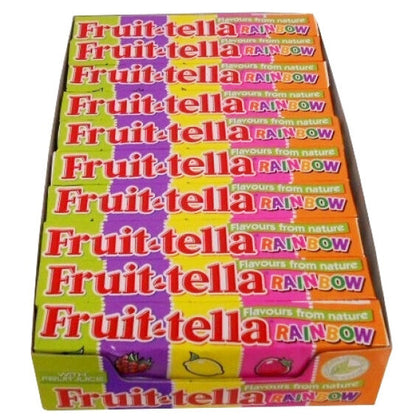 FRUITTELLA RAINBOW Apple Lemon Orange Berry Flavor Chewy Candy 20 Units Box