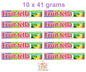 10 x FRUITTELLA Apple Currant Raspberry Pear Flavor Chewy Candy with Fruit Juice