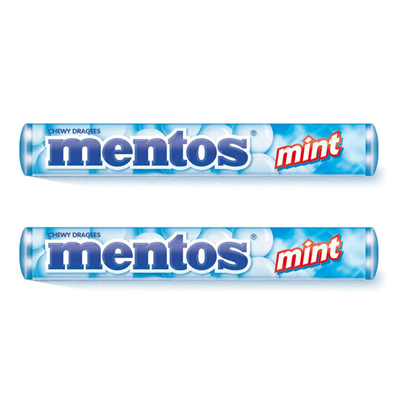 2 x MENTOS MINT Chewy Dragees Candy 2 x 38g 1.34oz