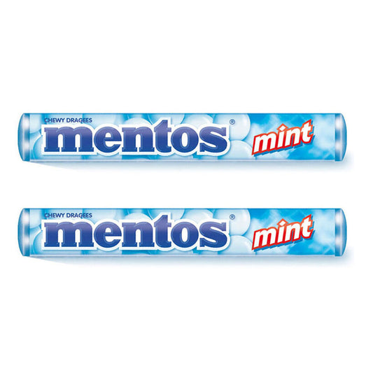 2 x MENTOS MINT Chewy Dragees Candy 2 x 38g 1.34oz