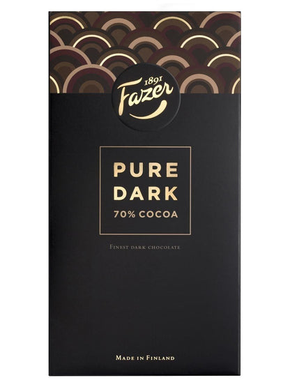 FAZER PURE DARK Finest Dark Chocolate 70% Cocoa Luxury Finland Sweets 95g