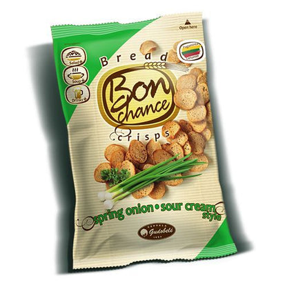 BON CHANCE Baked Bread Crisps Snacks Garlic Salami Cheese Onion Jalapeno Flavors