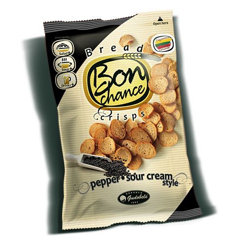 BON CHANCE Baked Bread Crisps Snacks Garlic Salami Cheese Onion Jalapeno Flavors