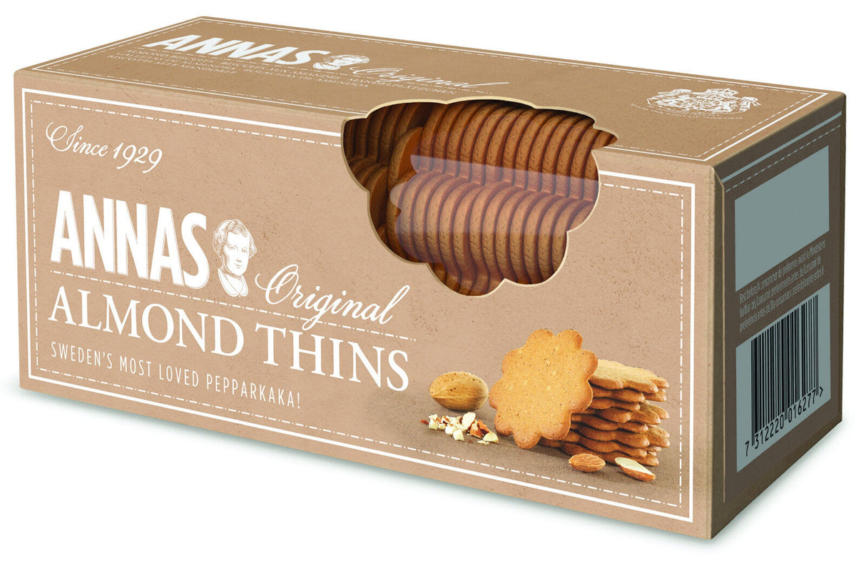 ANNAS Original Swedish Almond Thins Cookies 150g 5.3oz