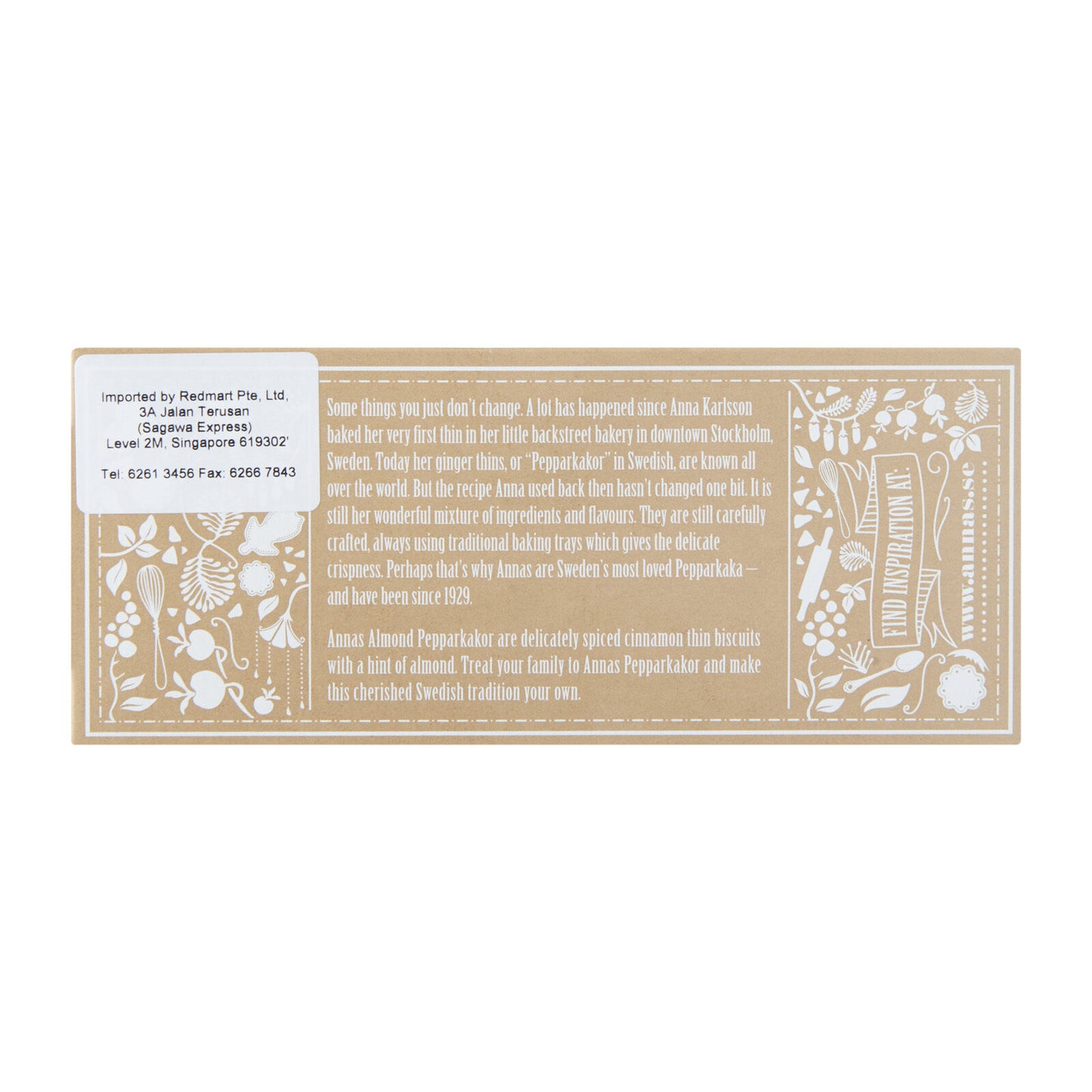 ANNAS Original Swedish Almond Thins Cookies 150g 5.3oz