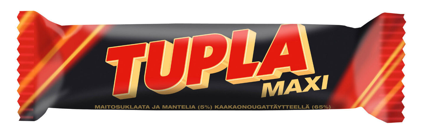 TUPLA Maxi Finnish Cocoa Nougat & Almonds Chocolate Bar 50g 2oz