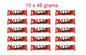 15 3BIT Chocolate Bars with Cookie & Cream Filling European Sweets 46g 1.6oz