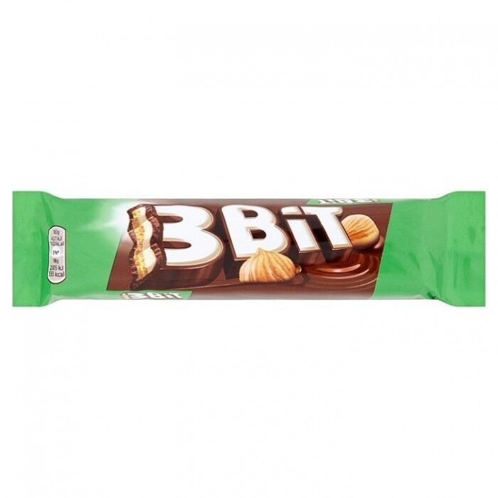 6 x 3BIT Milk Chocolate & Hazelnut Cream Covered Biscuit Bars 6 x 46g 1.6oz